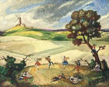 Set design for the ballet La Fille mal gardée (The Wayward Daughter) by J. Dauberval