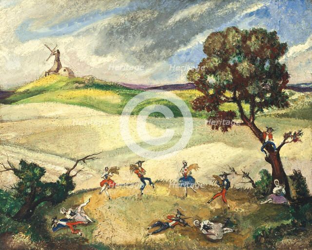 Set design for the ballet La Fille mal gardée (The Wayward Daughter) by J. Dauberval.