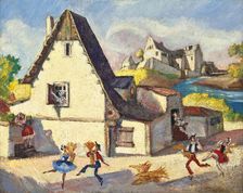 Set design for the ballet La Fille mal gardée (The Wayward Daughter) by J. Dauberval