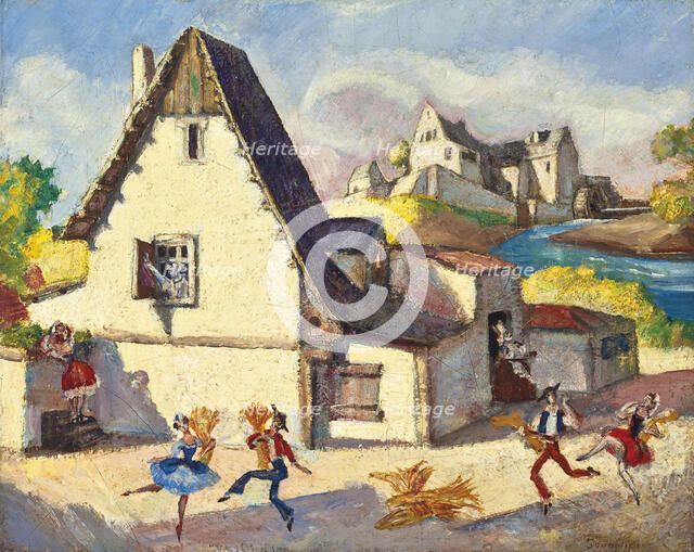 Set design for the ballet La Fille mal gardée (The Wayward Daughter) by J. Dauberval.