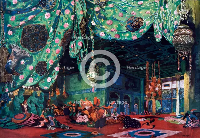 Set design for the ballet Scheherazade, c1913. Artist: Leon Bakst