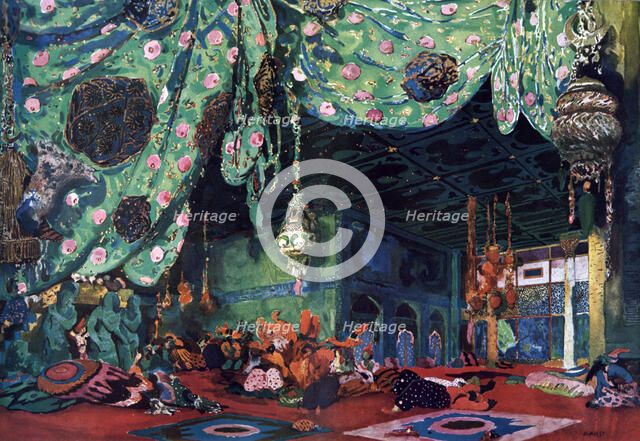 Set design for the ballet Scheherazade, c1913. Artist: Leon Bakst