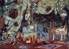 Set design for the play Scheherazade 1935. Creator: Bakst, Leon (1866-1924)