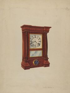 Seth Thomas Clock, c. 1937. Creator: Arthur Matthews