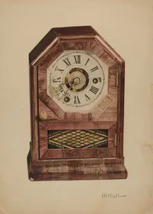 Seth Thomas Clock (?), c. 1940. Creator: J. Herman McCollum