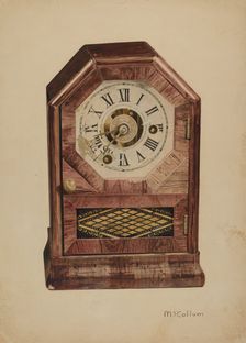 Seth Thomas Clock (?), c. 1940. Creator: J. Herman McCollum