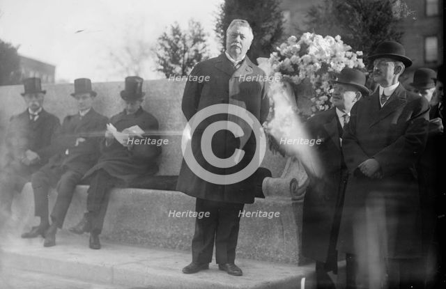 Seth Low at Straus Memorial, 1915. Creator: Bain News Service.