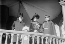 Seth Low, Mrs. C.S. Whitman, Lorillard Spencer, 1915. Creator: Bain News Service