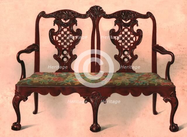 Settee, 1906. Artist: Shirley Slocombe.