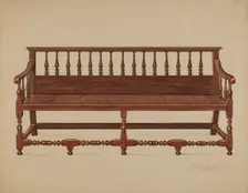 Settee, 1935/1942. Creator: Frank Wenger