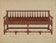 Settee, 1935/1942. Creator: Frank Wenger