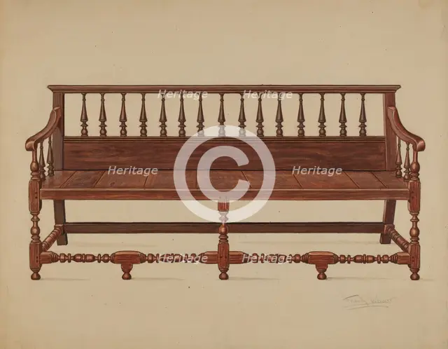 Settee, 1935/1942. Creator: Frank Wenger.