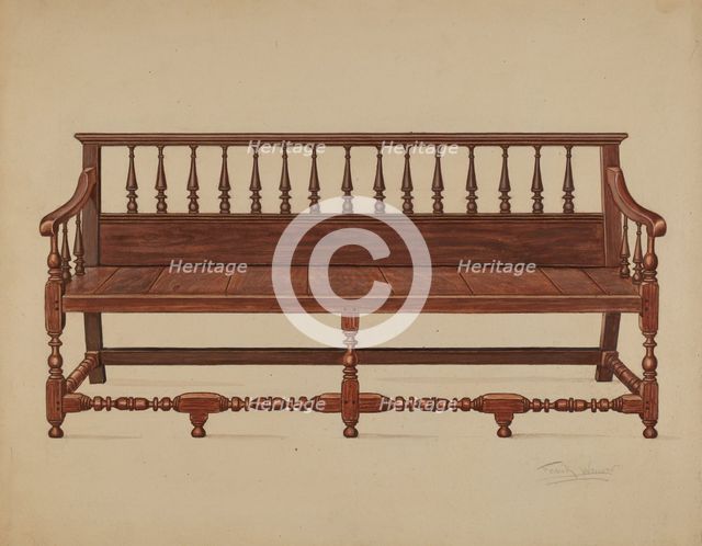 Settee, 1935/1942. Creator: Frank Wenger.