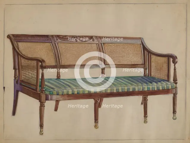 Settee, 1935/1942. Creator: George Loughridge.