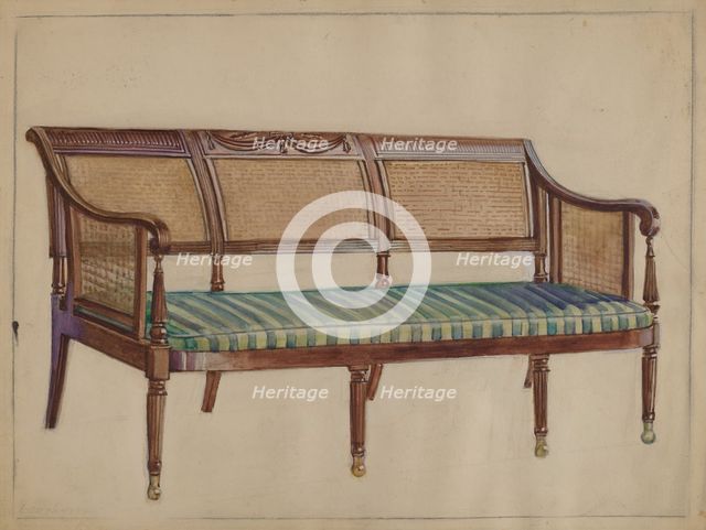 Settee, 1935/1942. Creator: George Loughridge.