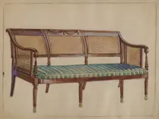 Settee, 1935/1942. Creator: George Loughridge