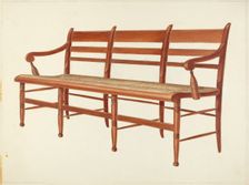 Settee, 1935/1942. Creator: Unknown