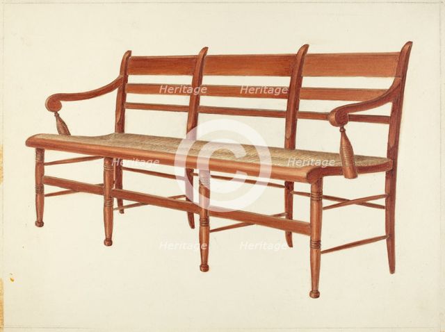 Settee, 1935/1942. Creator: Unknown.