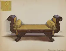 Settee, 1936. Creator: Charles Cullen