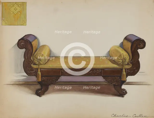 Settee, 1936. Creator: Charles Cullen.
