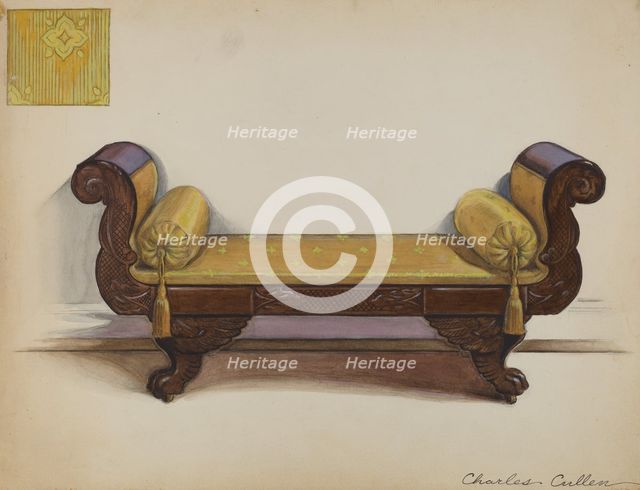 Settee, 1936. Creator: Charles Cullen.