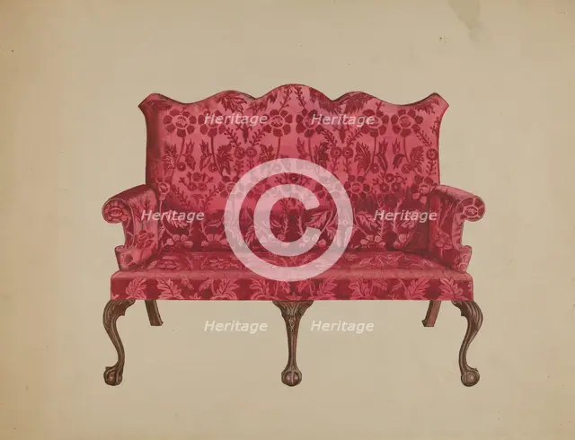 Settee, 1936. Creator: John Dieterich.