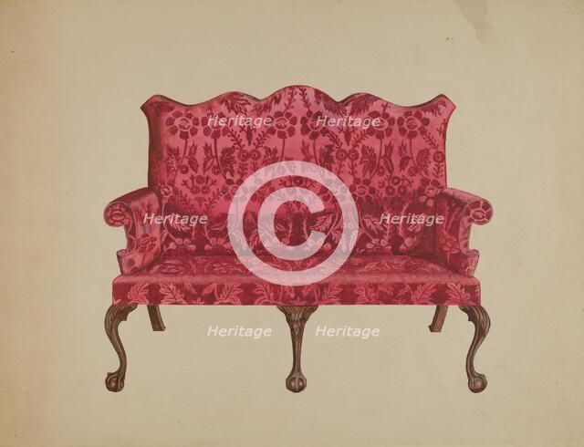 Settee, 1936. Creator: John Dieterich.