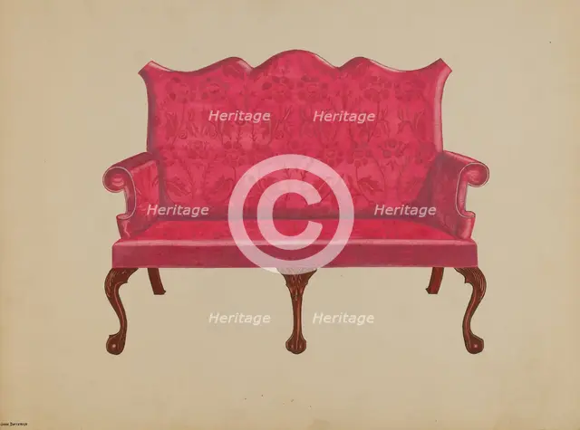 Settee, 1936. Creator: John Dieterich.