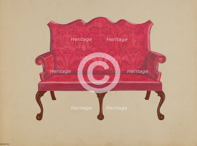 Settee, 1936. Creator: John Dieterich.