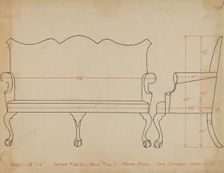 Settee, 1936. Creator: John Dieterich