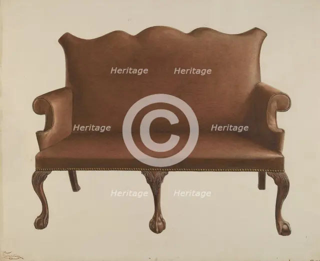 Settee, 1941. Creator: Rolland Livingstone.