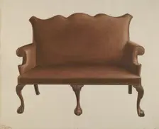 Settee, 1941. Creator: Rolland Livingstone