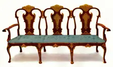 Settee of Walnut and Gesso (1930). Creator: Unknown