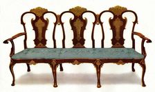 Settee of Walnut and Gesso (1930). Creator: Unknown