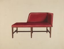 Settee or Chaise Lounge, c. 1939. Creator: Lillian Causey