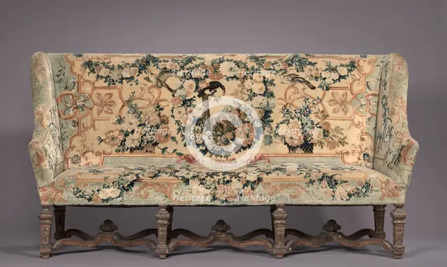 Settee, before 1717. Creator: Royal Savonnerie Manufactory, Chaillot Workshops (French, est. 1627).