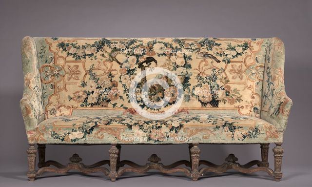 Settee, before 1717. Creator: Royal Savonnerie Manufactory, Chaillot Workshops (French, est. 1627).