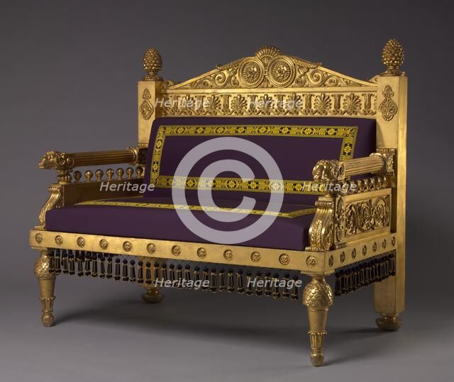 Settee, c. 1802-1807. Creator: Thomas Hope (British, 1769-1831); Unknown Maker (British).