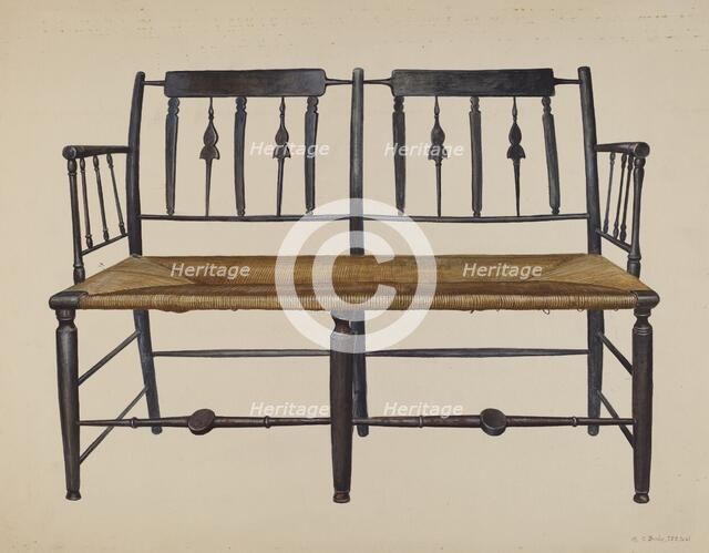 Settee, c. 1942. Creator: Amos C. Brinton.