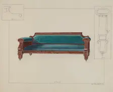 Settee, c. 1936. Creator: Alfred Walbeck