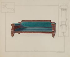 Settee, c. 1936. Creator: Alfred Walbeck