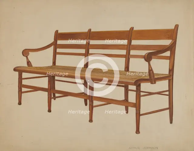 Settee, c. 1936. Creator: Arthur Johnson.