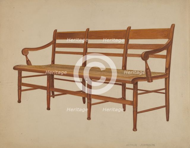 Settee, c. 1936. Creator: Arthur Johnson.
