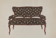 Settee, c. 1936. Creator: Florence Huston