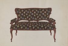 Settee, c. 1936. Creator: Florence Huston