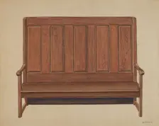 Settee, c. 1936. Creator: Harry Eisman