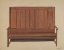 Settee, c. 1936. Creator: Harry Eisman