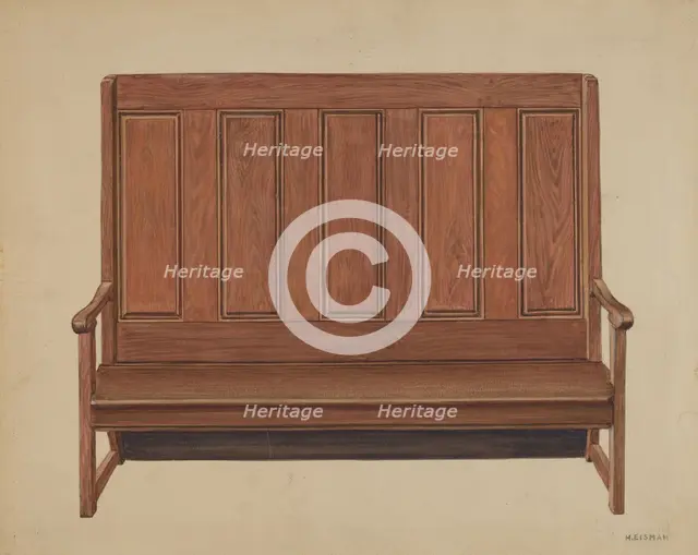 Settee, c. 1936. Creator: Harry Eisman.