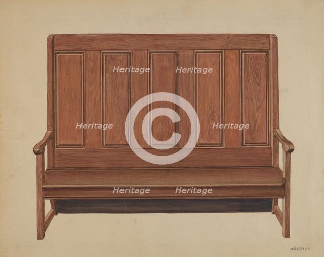 Settee, c. 1936. Creator: Harry Eisman.
