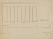 Settee, c. 1936. Creator: Harry Eisman